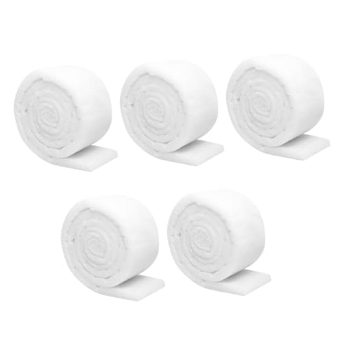 FONDOTIN 5 セット 水槽フィルター綿 池ポンプとフィルターキット ペットの水飲み場 水槽フィルターウール テラリウムキット 水槽用エアーポンプ 浄化綿 ろ過供給 水族館用品 コットン 白い