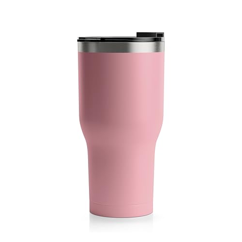 RTIC 30 oz Insulated Tumbler Stainless Steel Coffee Travel Mug with Lid, Spill Proof, Hot Beverage and Cold, Portable Thermal Cup for Car, Camping, Dusty Rose - Image 4