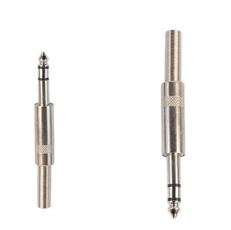fdealz [ 2 Pieces 6.35mm Male Stereo Jack Adapter Microphone Cable Connector for Soldering, make own 6.35mm cable by solder, TRS Stereo Connector-image-30