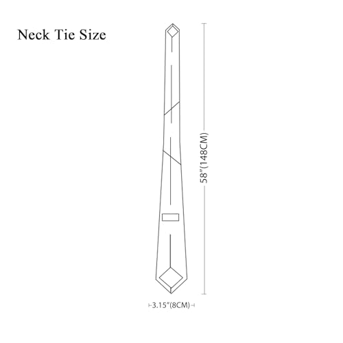 Image of DecTwig Men's Ties Solid Color Formal Neckties 3.15 inch (8CM) Black Ties For Men