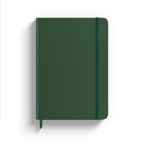 Rileys Cahier Cartonné Papier Graphique, Quadrillé, 120 Feuilles, 20x15cm, Vert