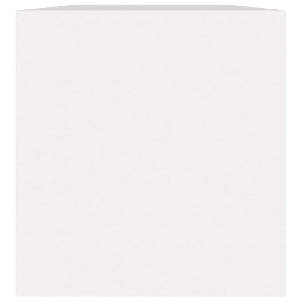 Scaffale portaoggetti per LP in legno bianco, 71 x 34 x 36 cm, per dischi in vinile, posizionabile orizzontalmente o verticalmente, compatto e facile da pulire, per soggiorno