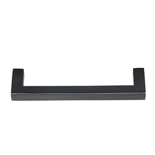 image for AmazonBasics Modern Square Cabinet Pull Handle, 3.34-inch Length (3-in