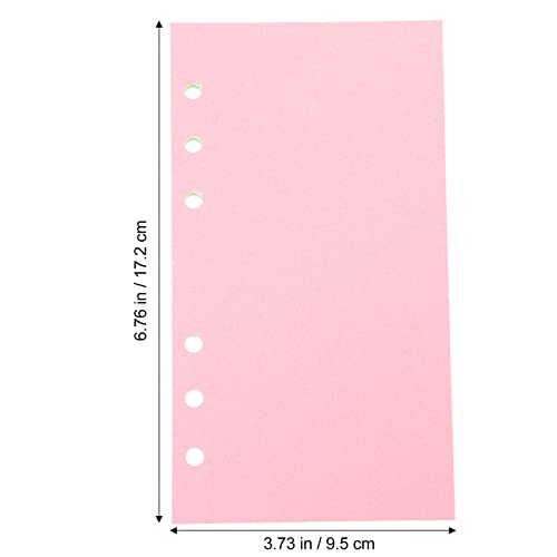 100 hojas papel de hoja suelta de 6 agujeros con cuadricula horizontal A5 4