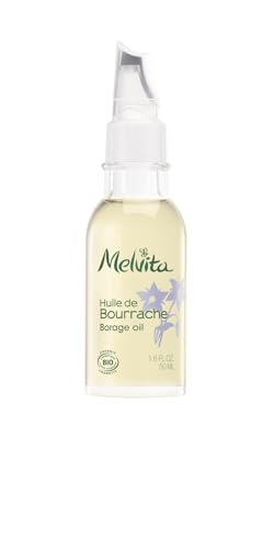 Melvita - Huile de Bourrache - 100% Naturelle, Riche en Oméga 3 et 6 - Soin Visage pour Peaux Sèches et Matures - Flacon Verre Recyclable avec Applicateur...