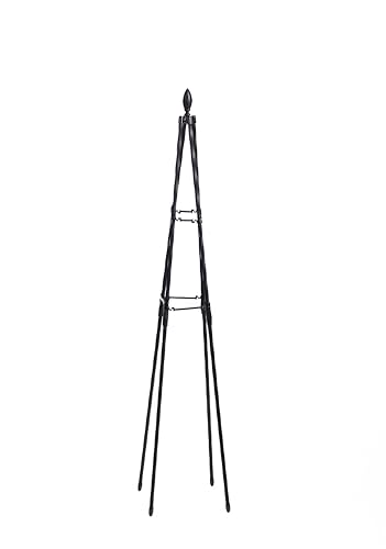 Garden Gear Metal Tower Trellis, A-Shape Design, Plastic-Coated Steel, Easy Assembly, 120cm/150cm/180cm, Ideal for Climbing Plants and Vegetables (1.2M Metal Tower Trellis, 1)