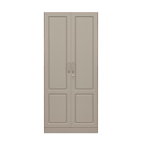 Image of Wakefit Wardrobe for Bedroom | 3 Yr Warranty | Cupboard for Bedroom, Almirah, Wooden Wardrobe, Comes with LED light, Multi-Shelves, Drawer & Hanger, Density:680-750 kg /m, Free Installation(Tyrian-CB)