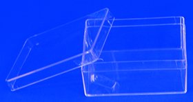 Rectangular Plastic Box Hinged Snap-Lock Lid, 2-1/8