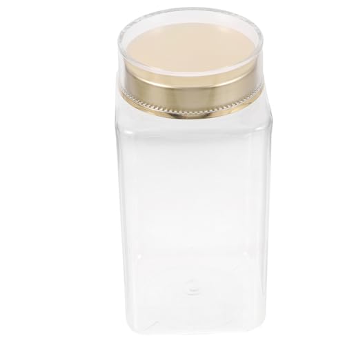 DECOMELODY 密封保存容器 プラスチック製 角型密閉ジャー 茶葉 コーヒー豆 乾燥フルーツ対応 キッチン用湿気防止食品保管キャニスター