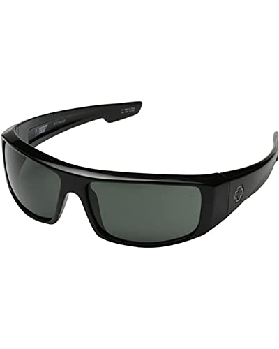 Spy Optic Logan Sunglasses Gloss Black with Happy Grey Green Polarized Lens