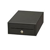 ナスコー 小型 キャッシュドロアーTC-208X A4サイズプリンター接続式(DKD) エアレジ・スマレジ対応 3札6硬貨 【幅208 x 奥行298 x 高さ98mm】手動運用でSquareターミナルにも TC-208X-B ブラック