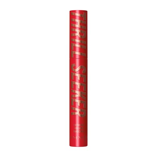 Rimmel Thrill Seeker Extreme Mascara, 002 Cappuccino, Ultra Volumising, Lengthens and Lifts Lashes, Up To 24-Hour Wear, Big Tower Fibre Brush, Smudge-Proof, Flake-Free, Clump-Free, Vegan, 12.5ml