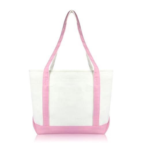 Bolso Tote diario de algodón premium en rosa miniatura 5