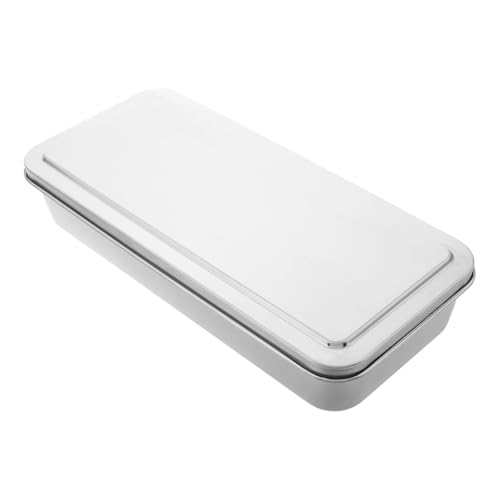 Plat de cuisson rectangulaire en inox avec couvercle pour gâteaux - 5