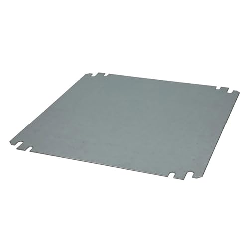 Image of Fibox 5.8 x 5.8 Inch Galvanized Steel Back Panel Mounting Plate for Solid Series Enclosures