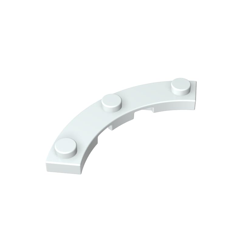 Gobricks 80015 3x3 Curved Panel 50Pieces GDS-90295 Compatible with Lego MOC Building Blocks Color:Milky White