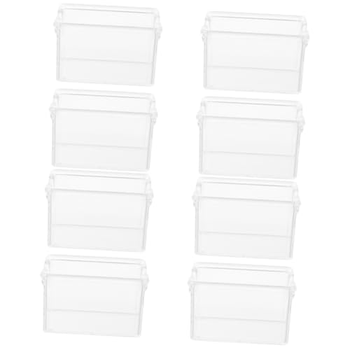 SOLUSTRE 4sets Clear Tea Bag Organizer Box Storage for Tea Bags and Sugar Packets Simple Design for Office and Home Use Transparent Practical and Convenient 2pcs*4