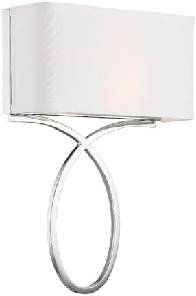 Crystorama Brinkley 2 Light Polished Nickel Sconce