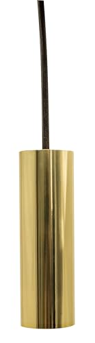 energeeks - Pendel Lámpara Techo Design - Casquillo E27 - Color Oro Brillo - Cable Liso Negro - Diseño Moderno - Elegante y Contemporáneo - Decoración Hogar - Ideal para Salón, Comedor, y Más