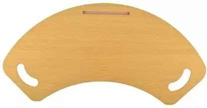 Image of Vruta Wood Curved Lap Desk Use on Chair & Bed as Study Pad or Writing Pad Table Tray with Handles for Laptop Study Pad Multipurpose Board Both Side Pre Laminated Wooden (Made in India) (Beige)