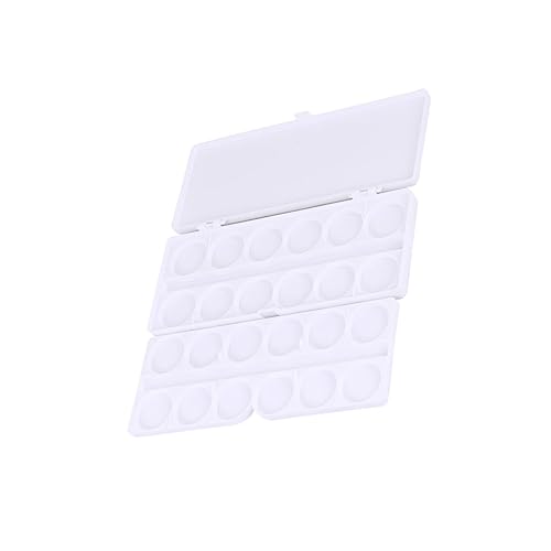 Gadpiparty Paint Tray Plastic Storage Box for Watercolor Gouache Mixing Lightweight Moisture Sealing Design for Artists Painters