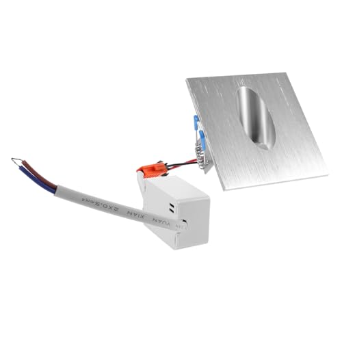 KONTONTY Lámpara Led Cuadrada Para Pared Interior, Luz Fría 6000k, Empotrada y Eficaz Para Escaleras, Material Aleación De Aluminio, Luz De Paso Funcional, 1 Unidad, Uso Doméstico y Comercial
