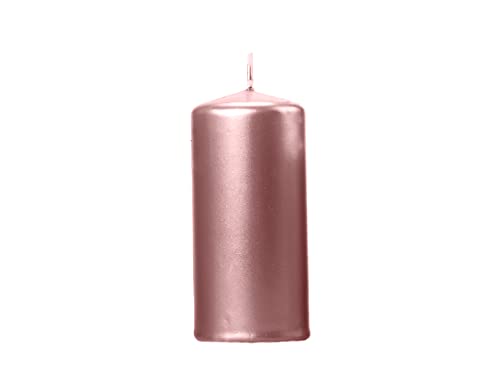 Bougies cylindriques x6 - rose gold