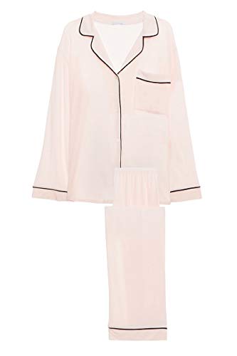Image of Eberjey Gisele Classic Women's Pajama Set | Long Sleeve Shirt + Long Pants