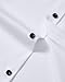 ROUWELL Mens White Dress Shirt Non Iron Long Sleeve Wrinkle Free Stretch Business Office Wedding Button Down Shirts L