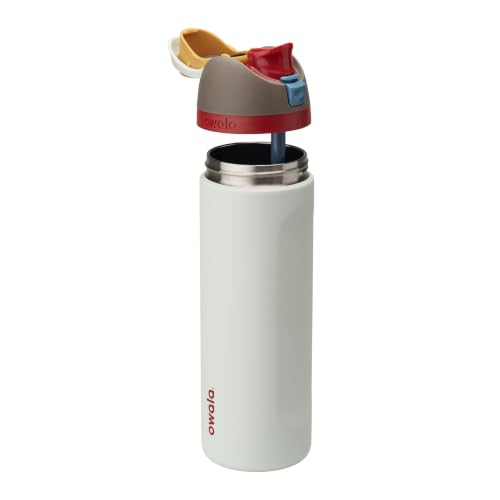 Image of Owala FreeSip Insulated Stainless Steel Water Bottle with Straw, BPA-Free Sports Water Bottle, Great for Travel, 24 Oz, Boneyard