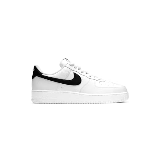 Nike Tênis de basquete masculino Air Force 1 '07, Branco, preto, escuro, 9