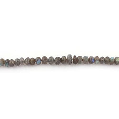Perles labradorite facettées rondelles 7mm-10mm pour fil de bijoux DIY