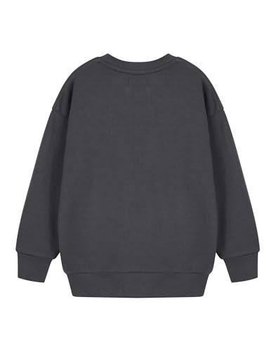 Minecraft Creeper Boys' Streetwear Long Sleeve Sweatshirt | Grey Cartoon Graphic Tee | Fun Explosive Theme for Casual Wear3