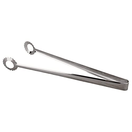 Cabilock Pinza in Acciaio Inox per Servire Cibo Pinza per Pane e Frutta Liscio Presa Comoda per Insalate Barbecue e Uso Quotidiano