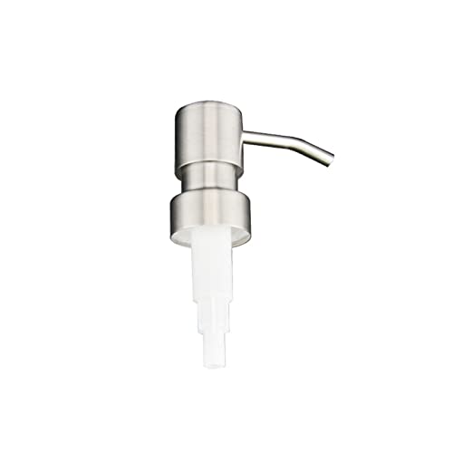 Image of Universal Stainless Steel Dispenser Head Electroplated Brushed Nozzle Replacements For Bathroom And Kitchen Liquid Soaps Fits 25mm Bottle Mouth