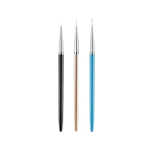 3PCS Nail Art Liner Brushes, UV Gel Painting Acrylic Nail Design Nylon Brush, Nail Painting Drawing Pens (7/9/11mm).-image-41