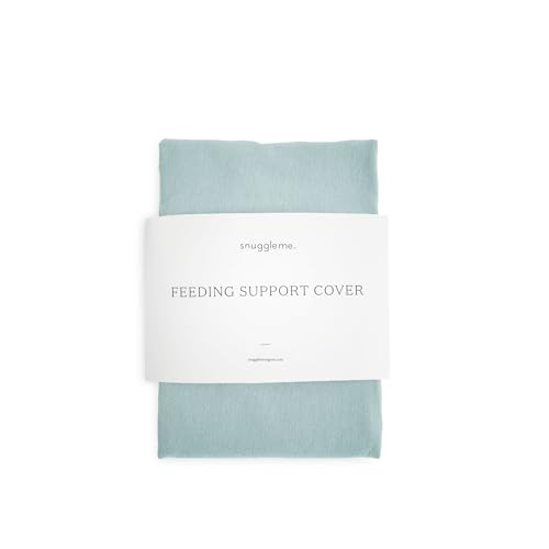 Image of Snuggle Me Organic Feeding Support Pillow Cover, Machine Washable 100% Organic Cotton, Soft Nursing Cover for Breastfeeding, Pillow Slipcover for Baby Girls Boys Newborn - Slate