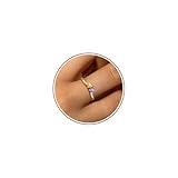 Sistble Mothers Day Gifts for Mom Daughter, Birthstone Rings June Birthday Gifts for Women Stackable Alexandrite Ring Gold Plated November Citrine Topaz Ring Birthstone Jewelry Gift for Sister Bestie