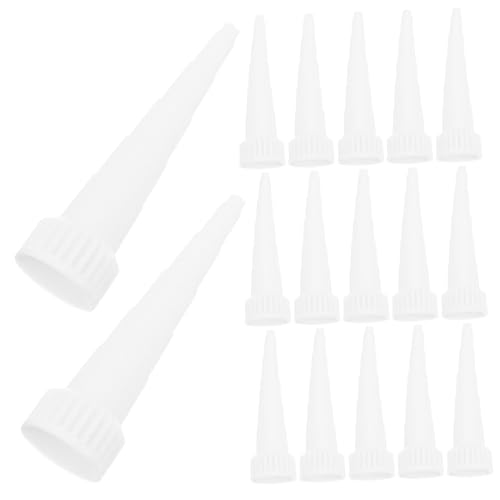 GLEAVI 30 Piezas Tapones Aplicadores de Pegamento de Extensores de Boquilla de Plástico para Aplicación Precisa Cubiertas para Botellas de Adhesivo Uso Manualidades y Montaje
