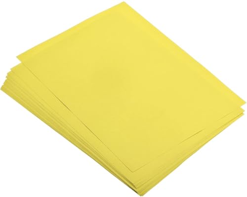 Image of SEJASCOLLECTIONS | Pack of 10 | Yellow, Smooth, A1, BIG / FULL Size, Chart / Pastel Sheets, Used in art and craft, collage, projects, posters etc. Plain / Unrulled, Size: 70x56 centimeters, 200 GSM thickness.