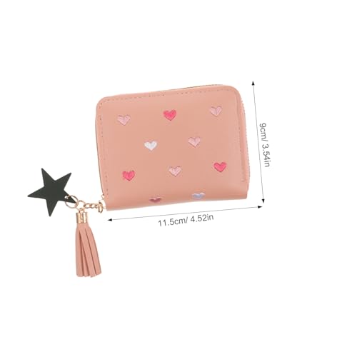 Didiseaon Ladies Small Zipper Wallet Clutch Purse Cute Pu Faux Leather Card Holder for Women for Coins Id and Credit Cards for Daily Use and Travel2