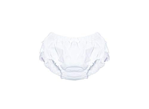Ellepi Coulotte Mutandina Anatomica per Neonata con Balze in Pizzo 2 pz Bianco BF3817 (6 Mesi)
