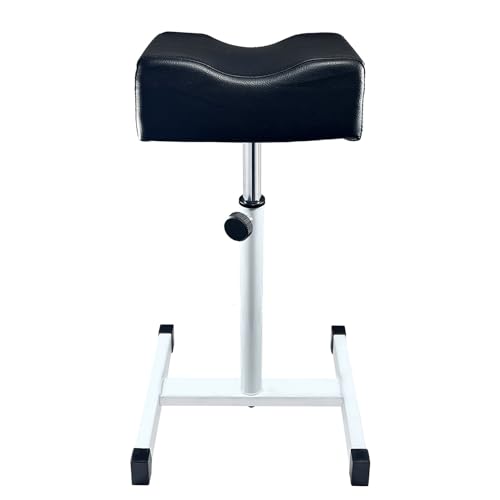 LOVEVLOGY Taburete de pedicura, cuidado de los pies de manicura, altura ajustable de la silla reposapiés para salón de uñas, masaje de spa, salón de belleza, clavo, negro