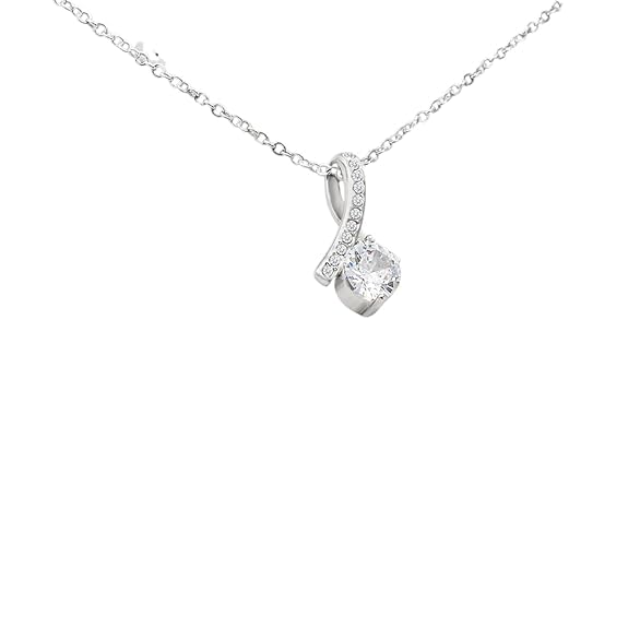 FABUNORA 925 Sterling Silver Chain Pendant & Necklace Gift For Future Wife, Necklace For Wife With Message Card White Gold Finish (B0CXP5RQ6N) Amazon Price History, Amazon Price Tracker