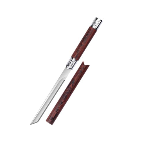 SHLWYG Coltello penna magica, coltello piccolo dritto (2 pezzi con fodero), coltello da esterno, coltello da frutta ad alta durezza, coltello multifunzionale, coltello magico da campeggio-2 pezzi