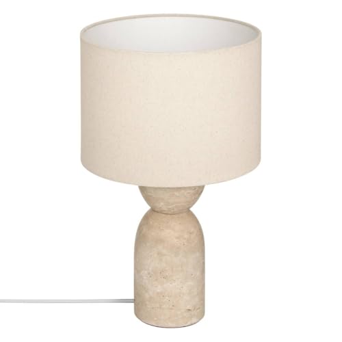 Atmosphera - Lampe à poser champignon secteur erin beige h47,5cm