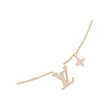 MOYEE Gold Chain Necklace with Logo Pendant and Butterfly Charm, Delicate Fashion Jewelry