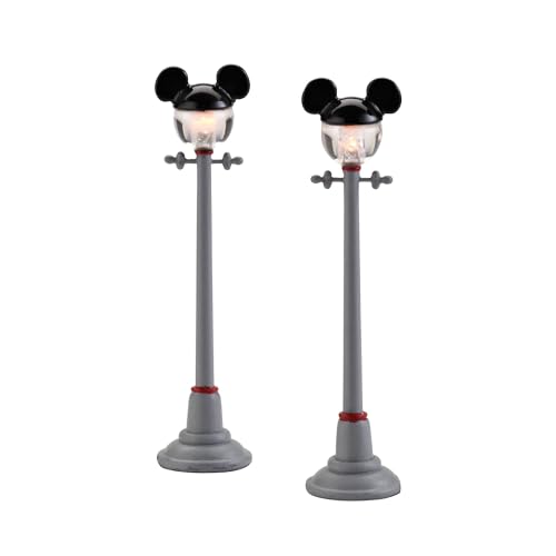 Departamento 56 Mickey calle luces General accesorio, aleación de zinc, plástico, LED, 100% relleno de espuma de poliéster, Multi Color