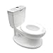 HTTMT- Potty Training Toilet with Life-Like Flush Button & Sound for Toddlers Kids, White (Center Push Flushing) [P/N: ET-BABY004-WHITE]