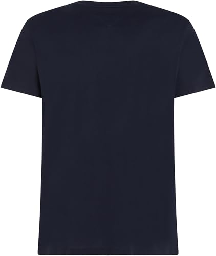Tommy Hilfiger Herren T-Shirt Kurzarm Fade Tee Rundhalsausschnitt, Blau (Desert Sky), S – Ansicht 5